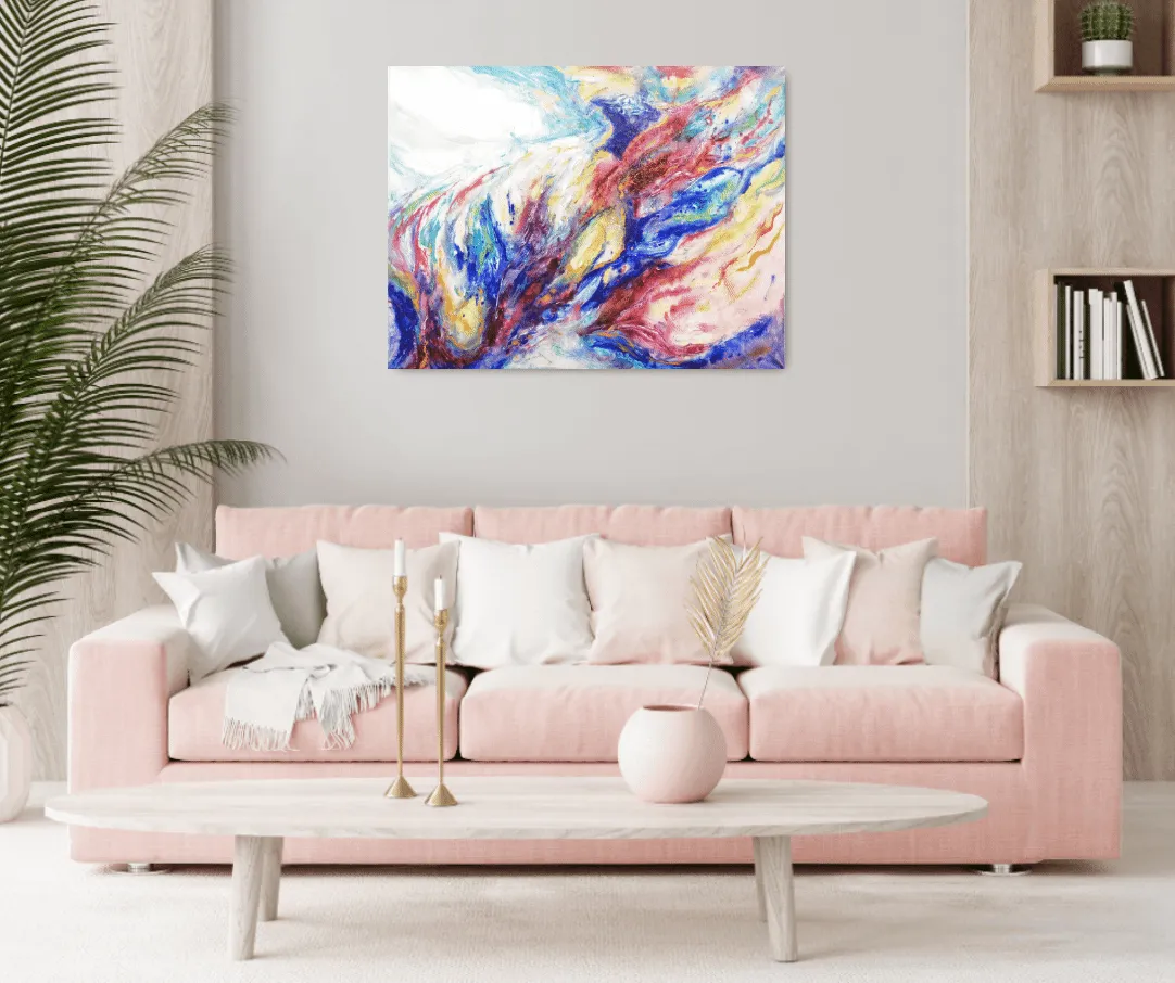Alchemy – abstract painting on canvas, 90×70 cm