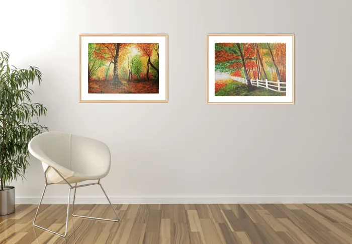 Autumn in the forest – original oil painting
