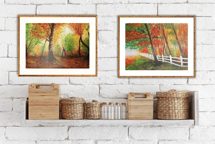 Autumn in the forest – original oil painting