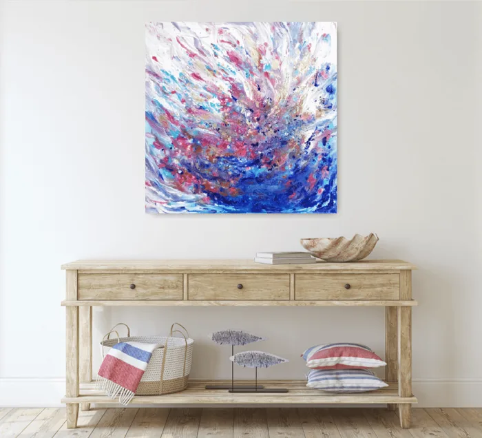 blue fantasy abstract painting