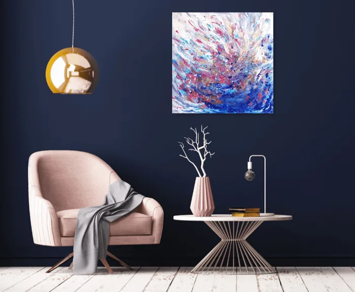blue fantasy abstract painting