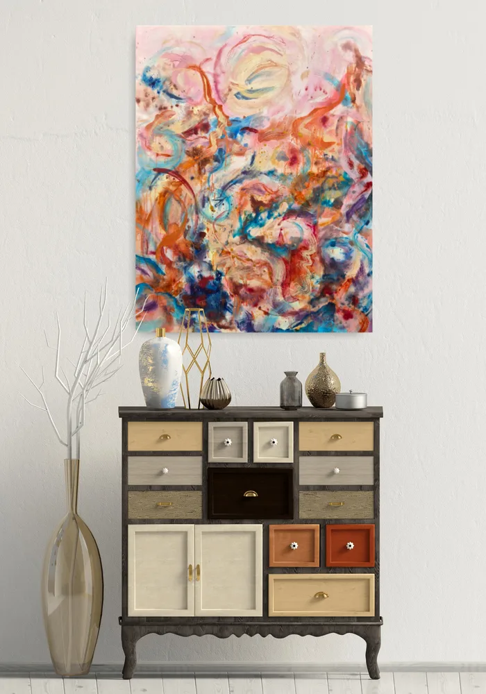 Dancing wild and free – colorful abstract artwork