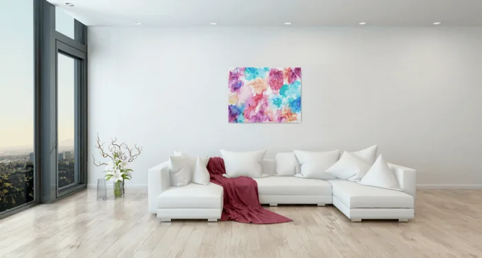 Dreamy world – abstract ink painting on canvas, 80×60 cm