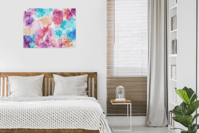 Dreamy world - abstract ink painting on canvas