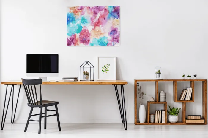 Dreamy world – abstract ink painting on canvas, 80×60 cm