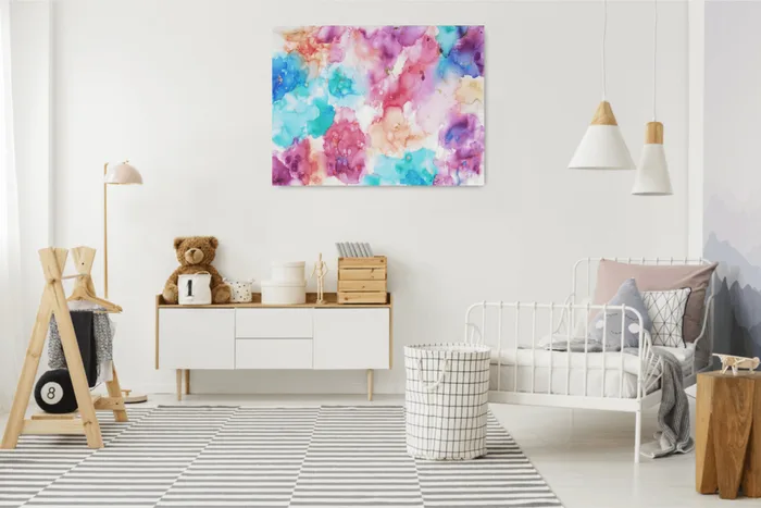 Dreamy world – abstract ink painting on canvas, 80×60 cm