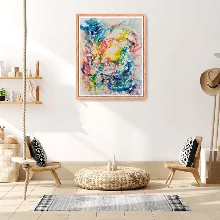 Energy of new beginning – mixed media abstract painting