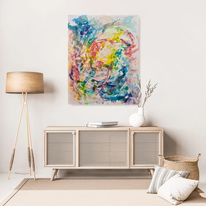 Energy of new beginning – mixed media abstract painting