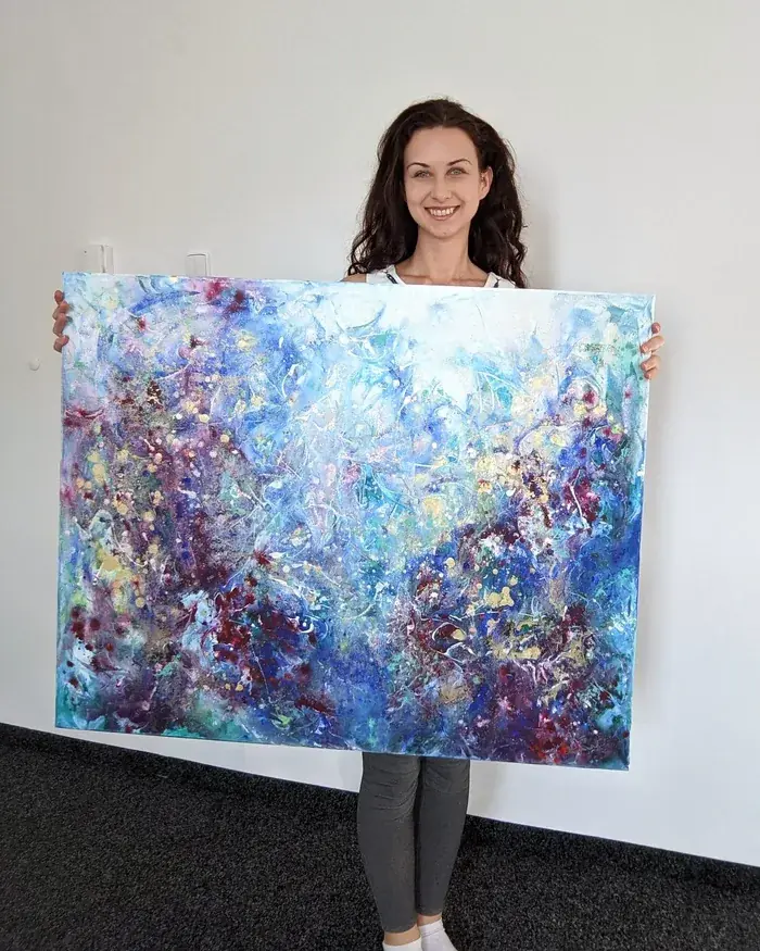From the depths of the soul - abstract painting, 100x80cm