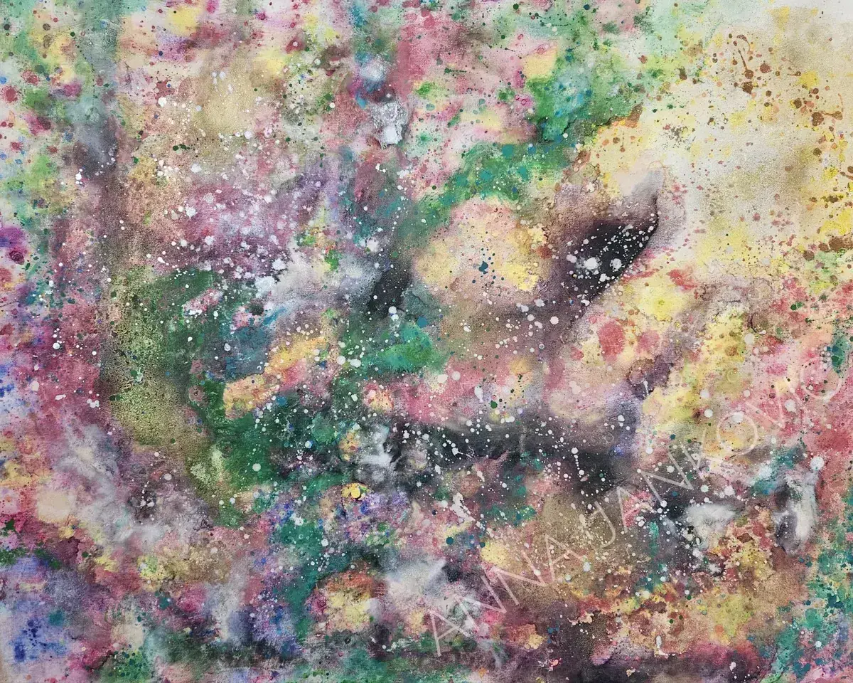 Held by faith – abstract painting on canvas, 100x80cm