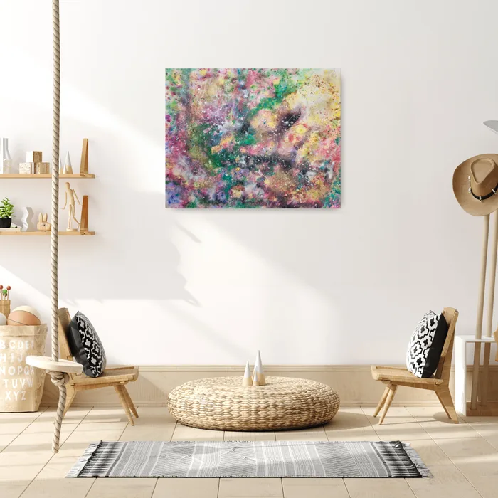 Held by faith – abstract painting on canvas, 100x80cm