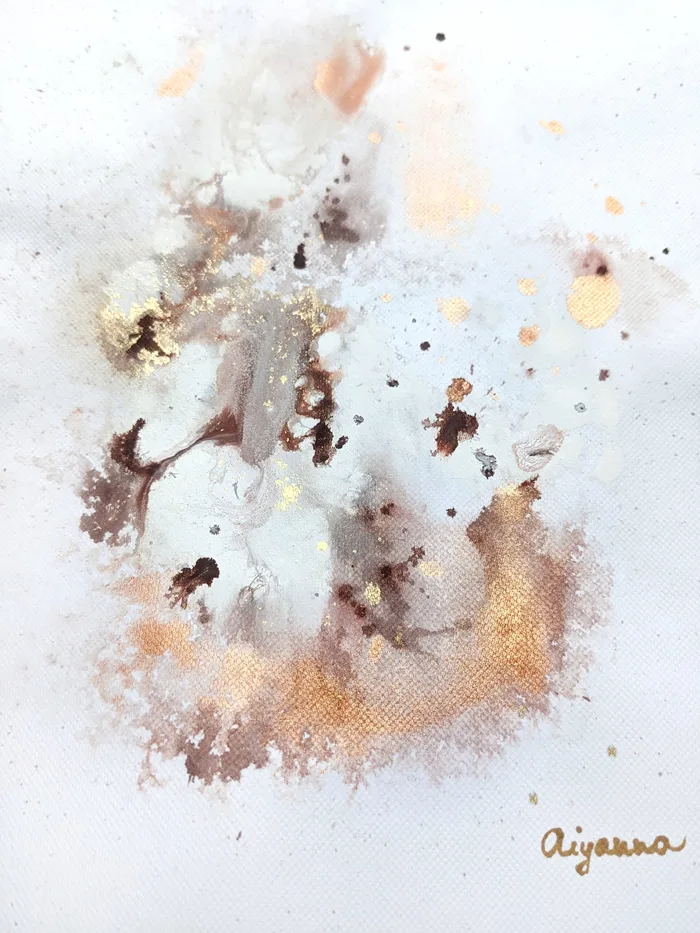 Hold me - abstract painting on paper