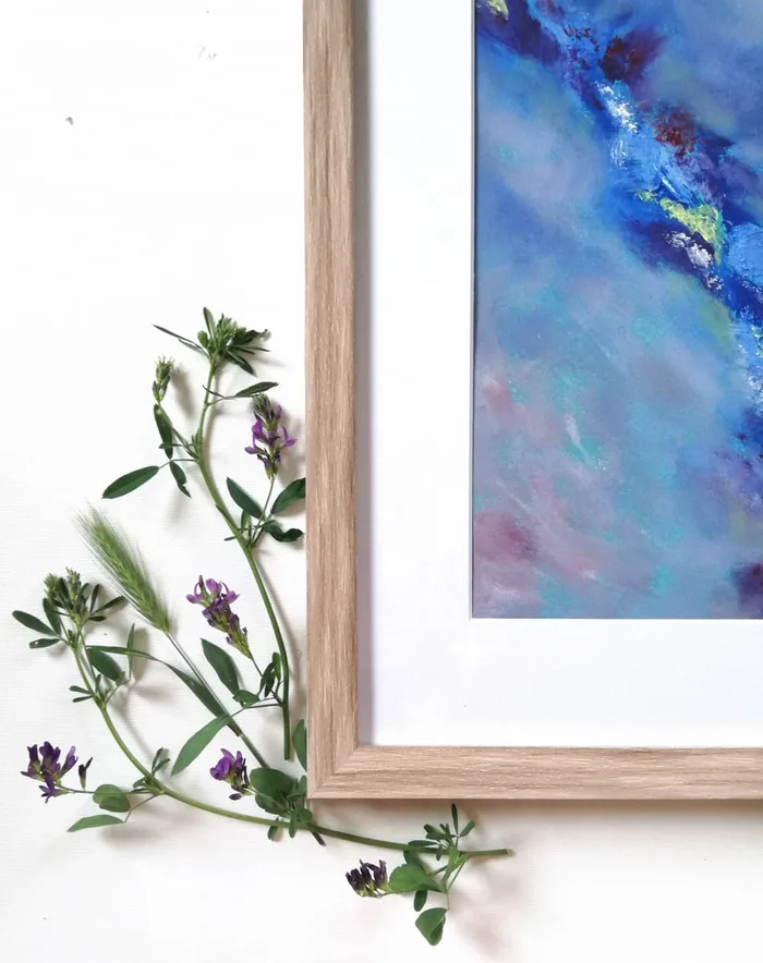 original abstract purple art