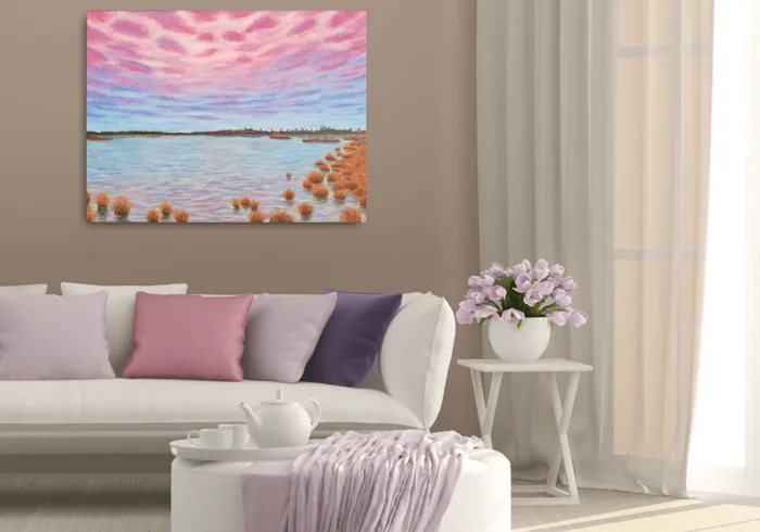 beautiful landscape painting living room