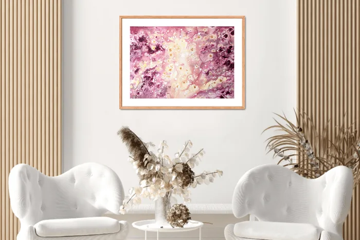 Love worth fighting for – abstract painting on paper, 46×32 cm