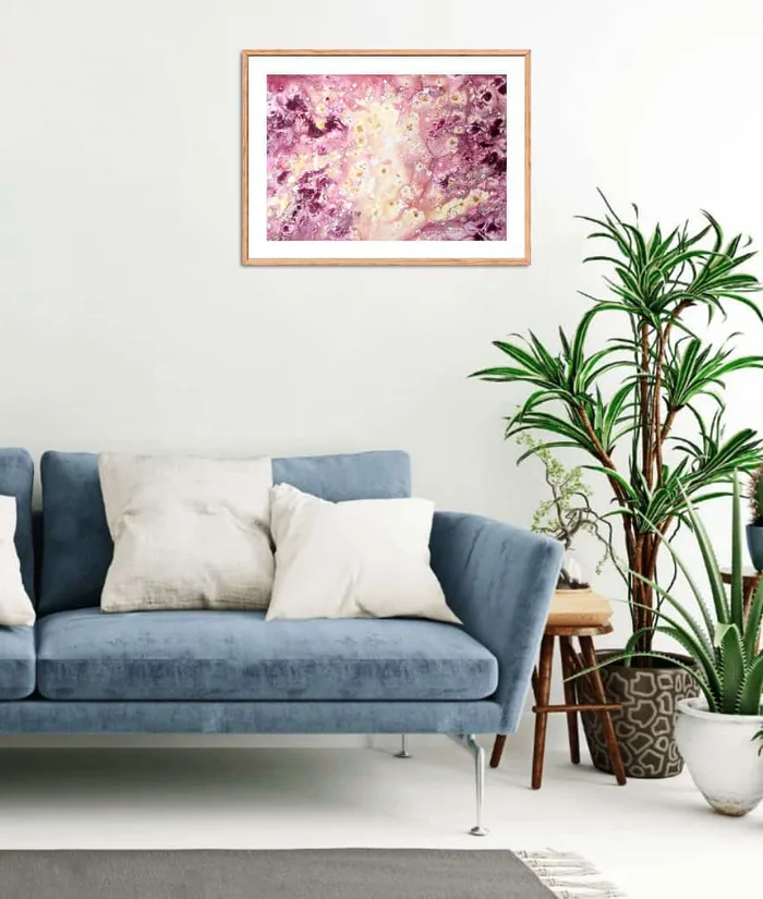 Love worth fighting for – abstract painting on paper, 46×32 cm