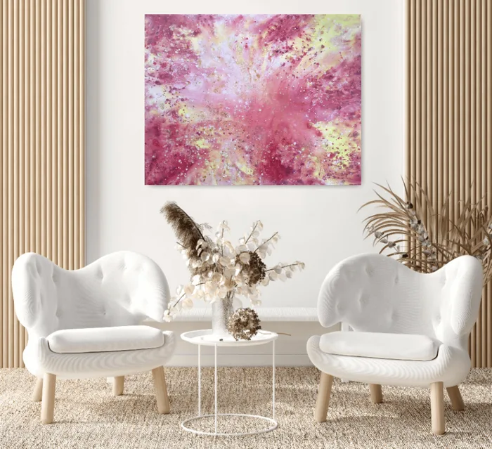 Motherly love – abstract painting on canvas, 100x80cm