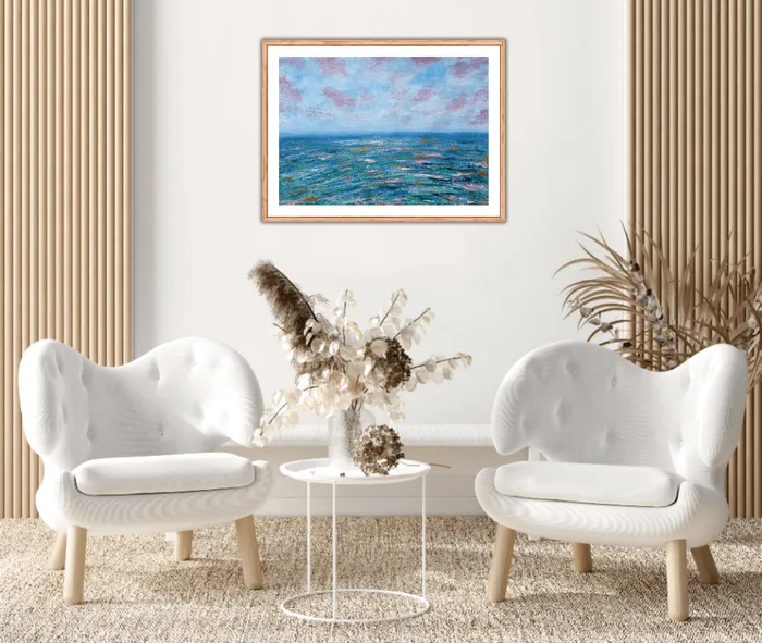 acrylic artwork painting on canvas sea