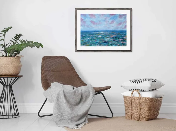 hand painted modern wall art