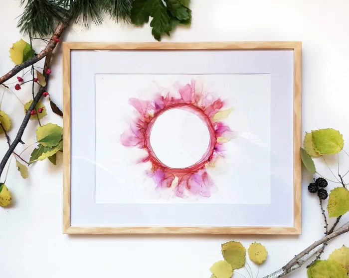 Optimistic sun by Aiyanna abstract ink artwork