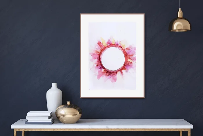 Original ink painting – Optimistic sun