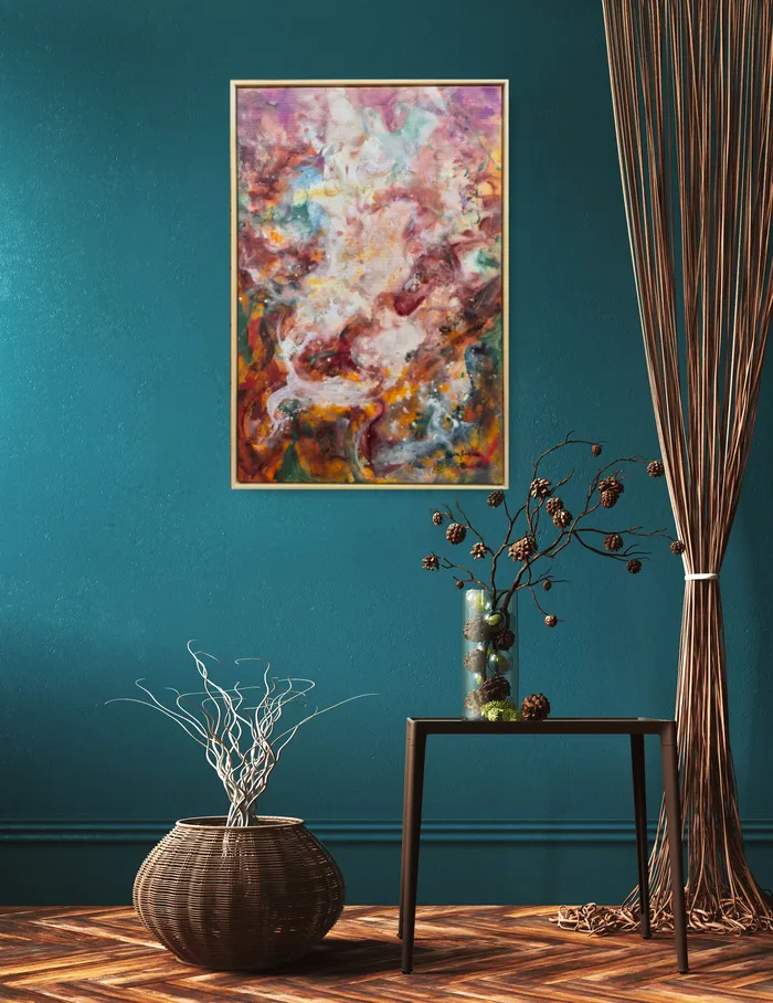 Patience of the Mother Earth – gold and brown abstract artwork