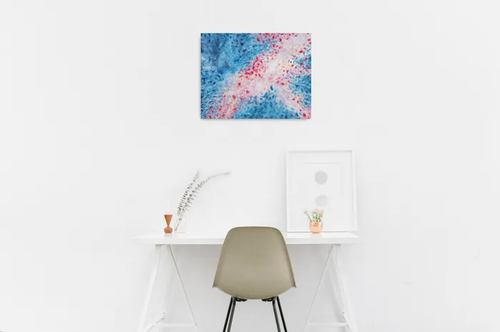 Petals in the wind - abstract painting