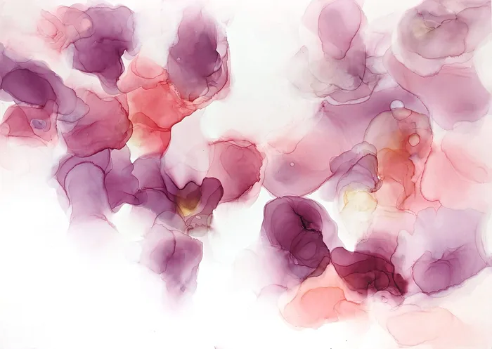 abstract alcohol ink painting pink