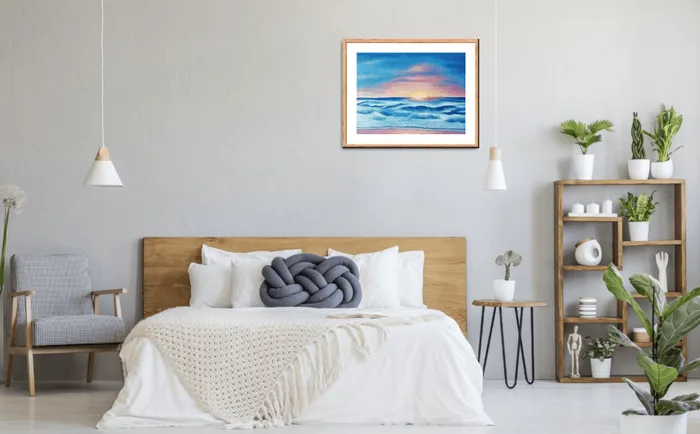 original sunset sea painting