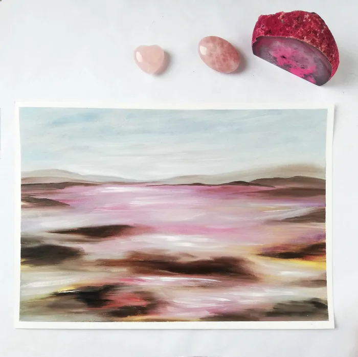 abstract romantic oil painting landscape