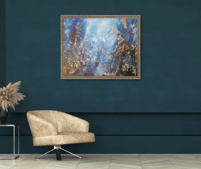 luxusní abstrakce obraz blue abstract painting