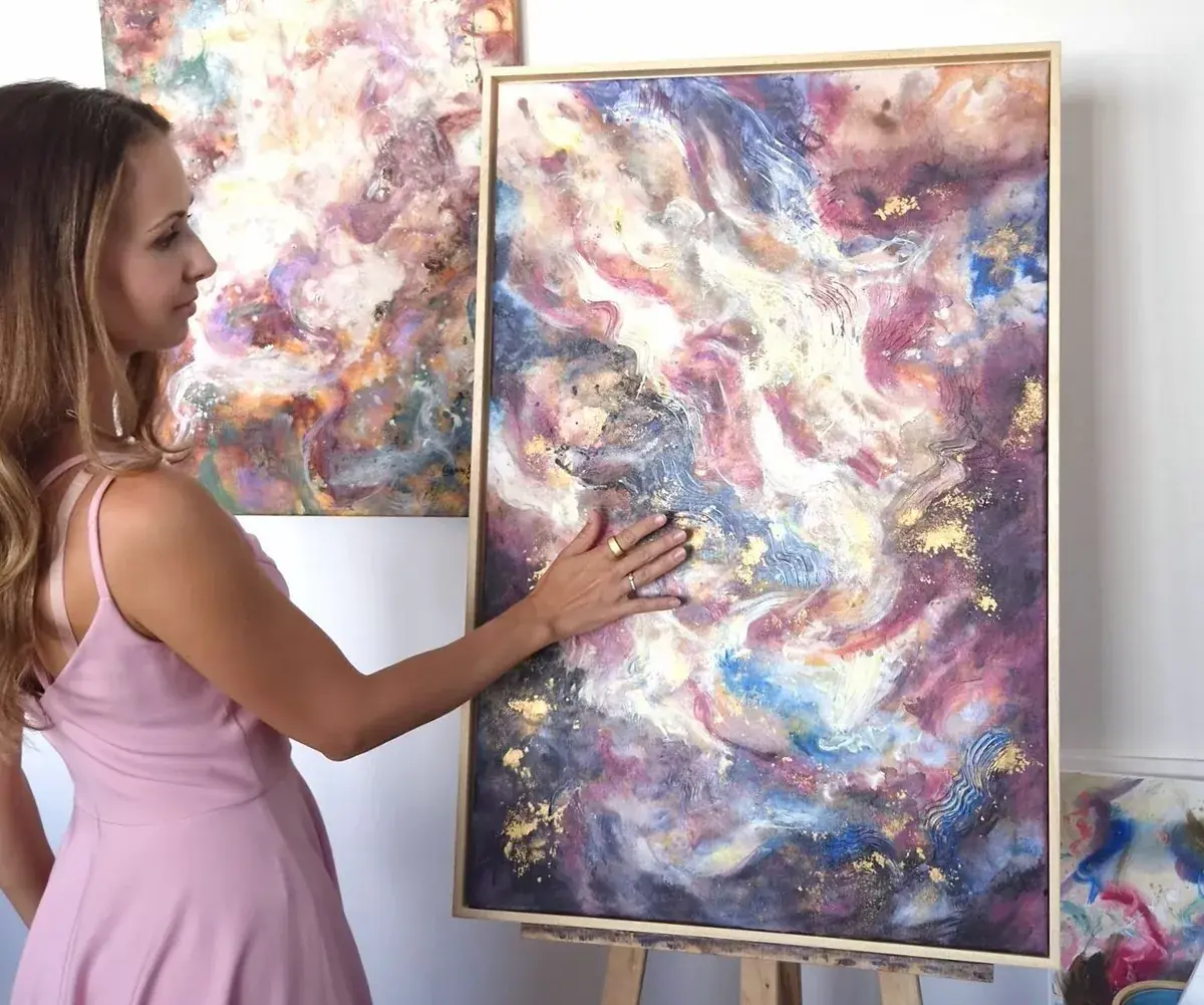 Original abstract colorful wall art by Anna Jankovičová