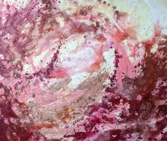 Soft womb – abstract painting on canvas, 100x80cm