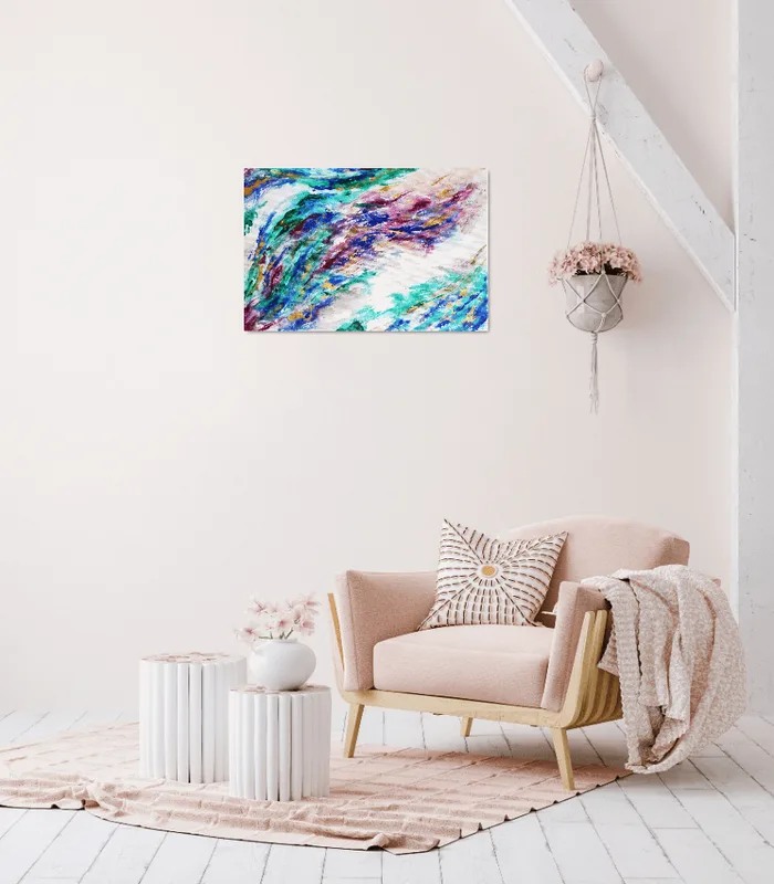 handp painted abstract artwork on canvas original for sale