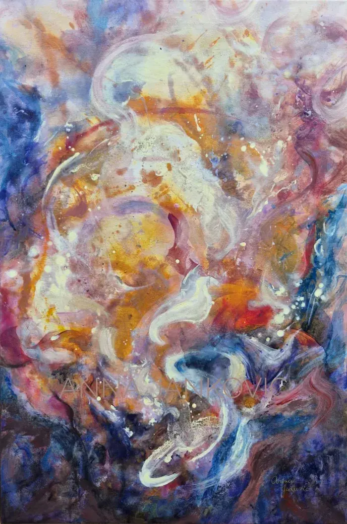 Until we find our rhythm – colorful abstract painting on canvas