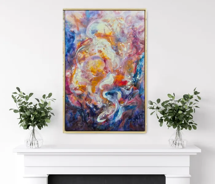 Until we find our rhythm – colorful abstract painting on canvas