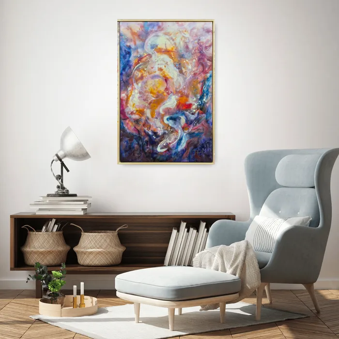 Until we find our rhythm – colorful abstract painting on canvas