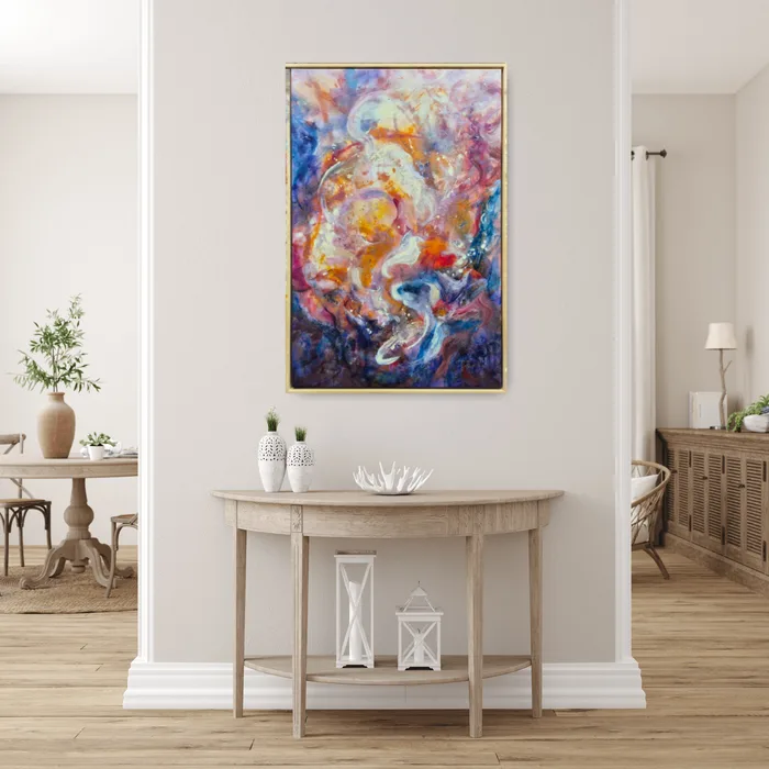 Until we find our rhythm – colorful abstract painting on canvas