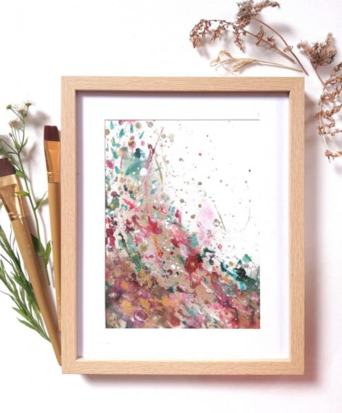 abstract painting on paper