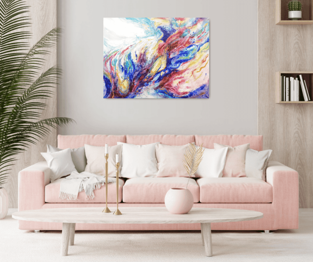 Alchemy - abstraktní obraz na plátně, painting on canvas, 80x60 cm