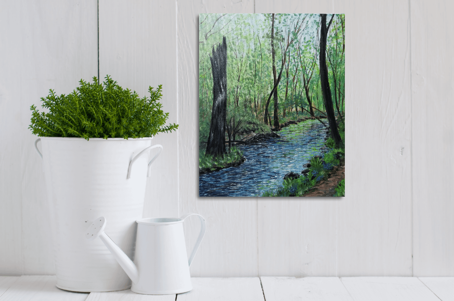 small forest artwork painting