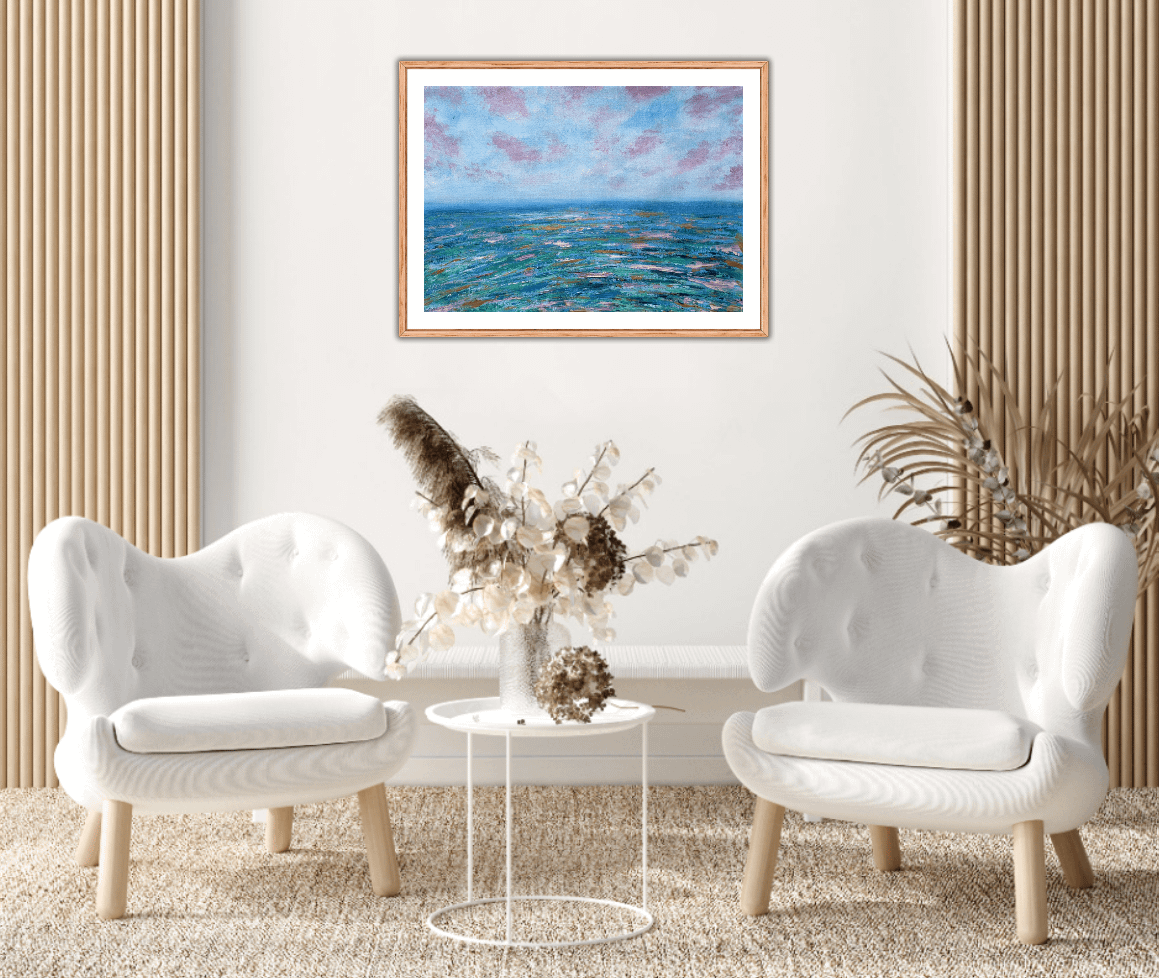 acrylic artwork painting on canvas sea