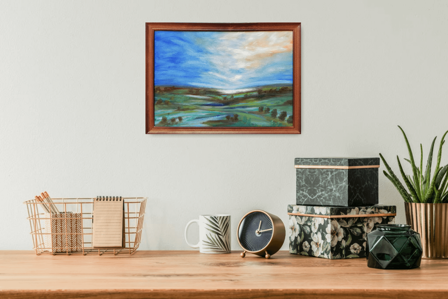 Quiet evening sky - original landscape painting