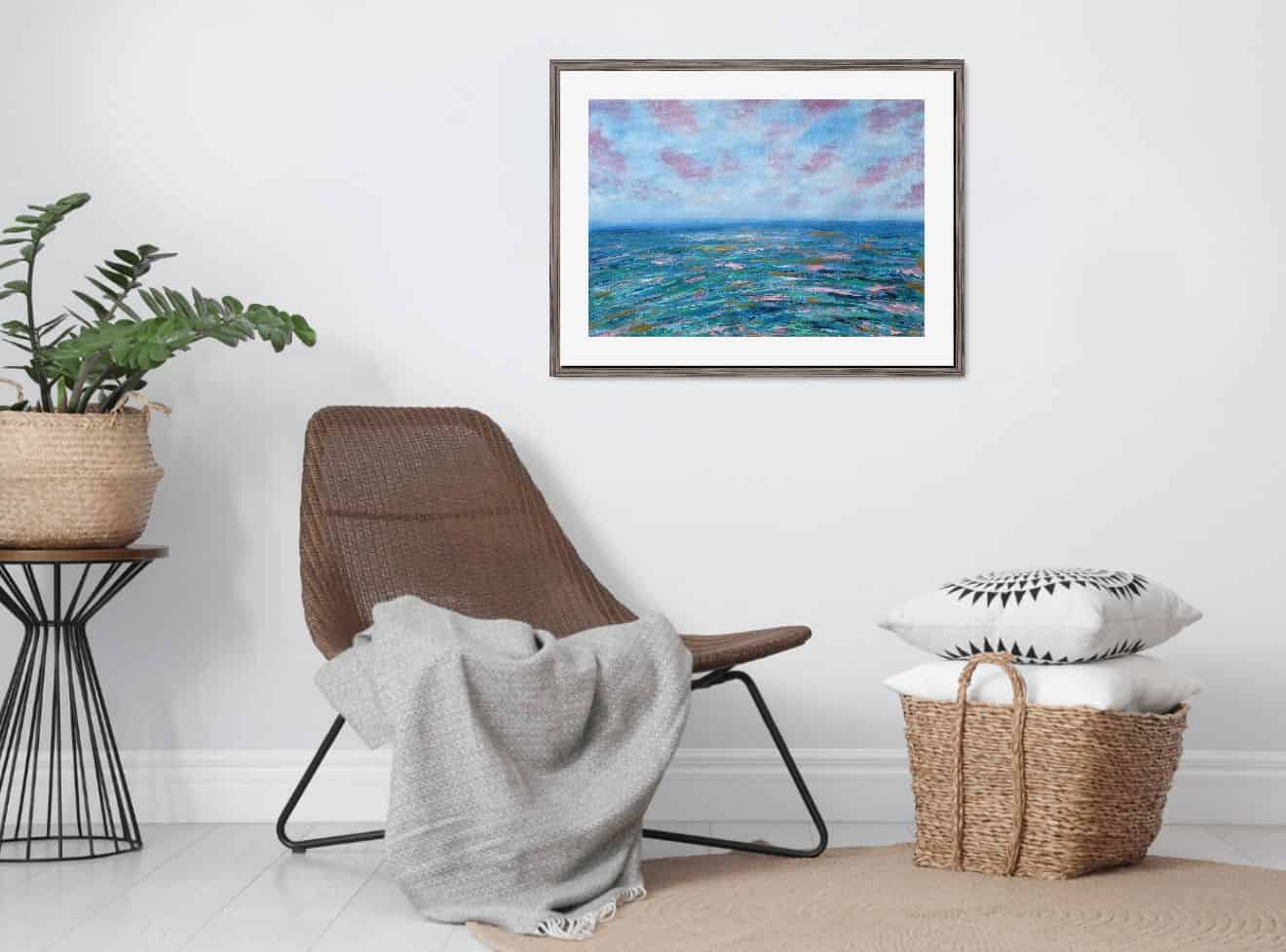 hand painted modern wall art