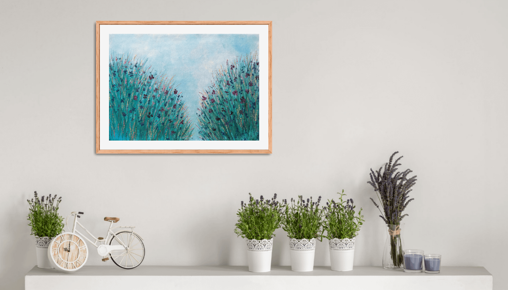 wildflowers in the meadow abstract painting