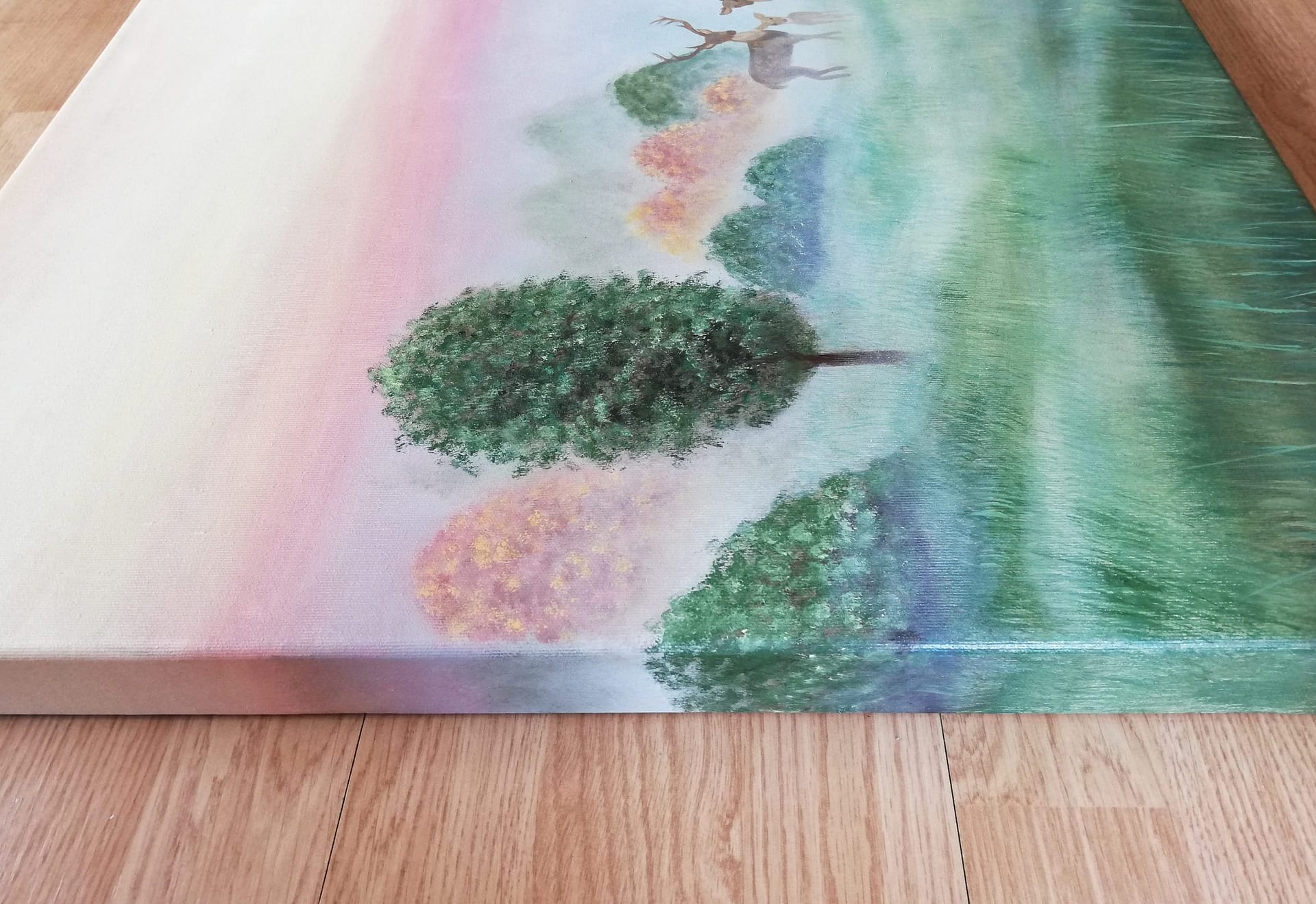 malba na plátně hrubý okraj