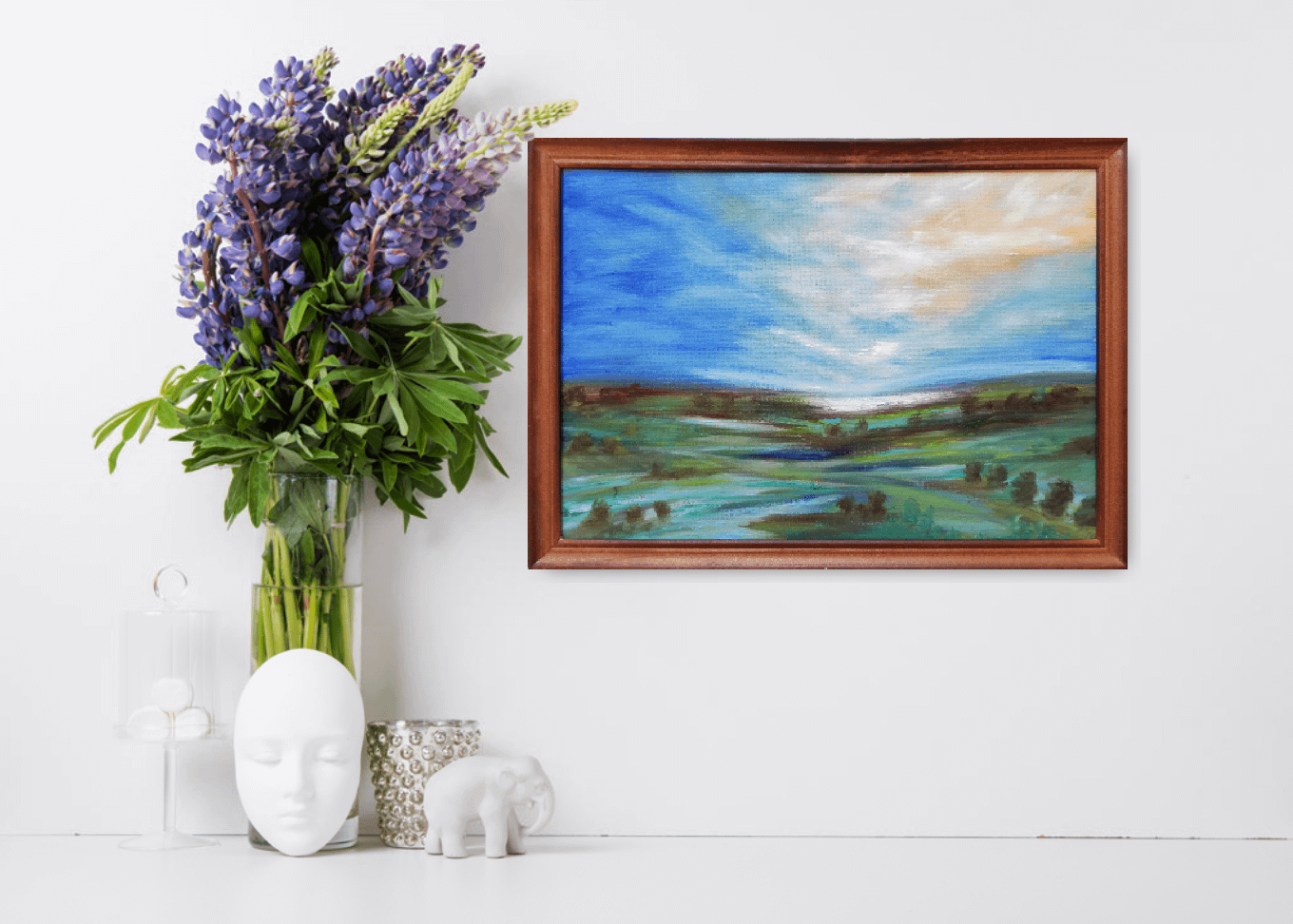 Quiet evening sky - original landscape painting