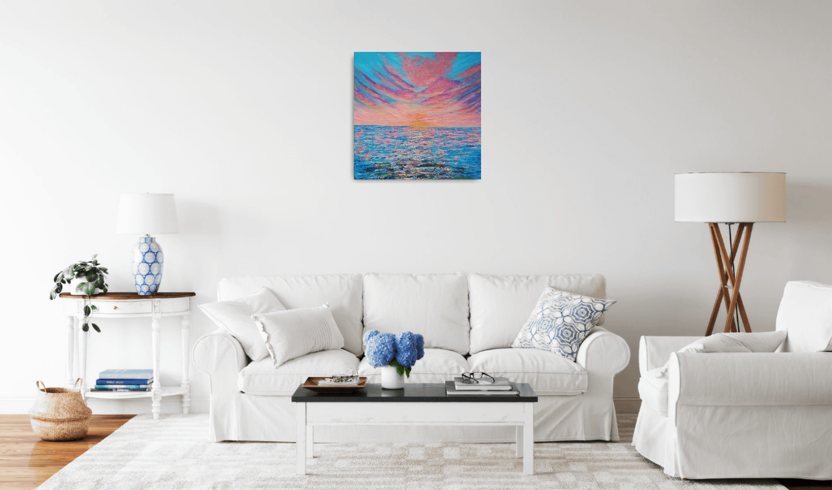 original acrylic painting sea