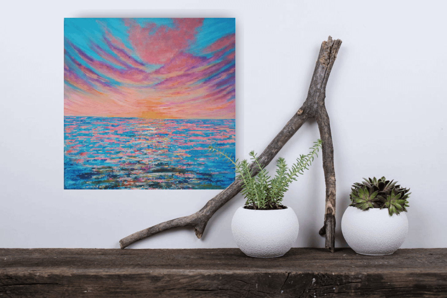 abstract impasto seascape original painting on canvas