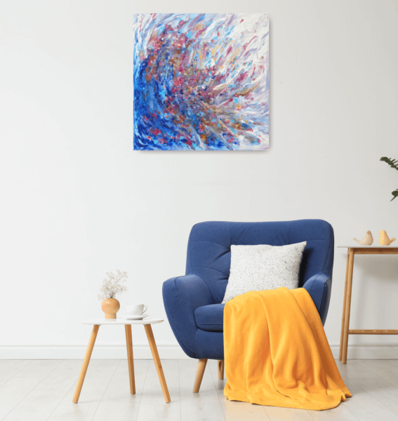 blue fantasy abstract painting